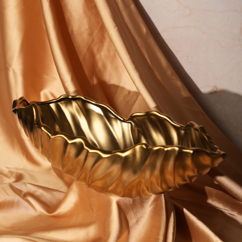 Golden Ripple Vase